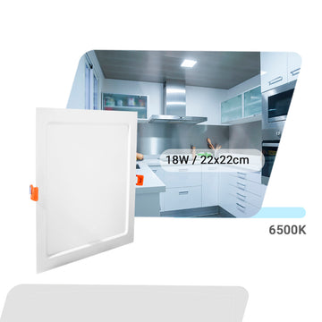 Painel Plafon Led 22x22 18w Embutir Quadrado Luminária